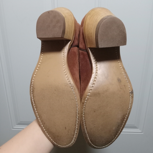 Vintage Wolverine Women's Cowboy Boots Brown/Orange Size 7 1/2 Suede Heel - Picture 15 of 15